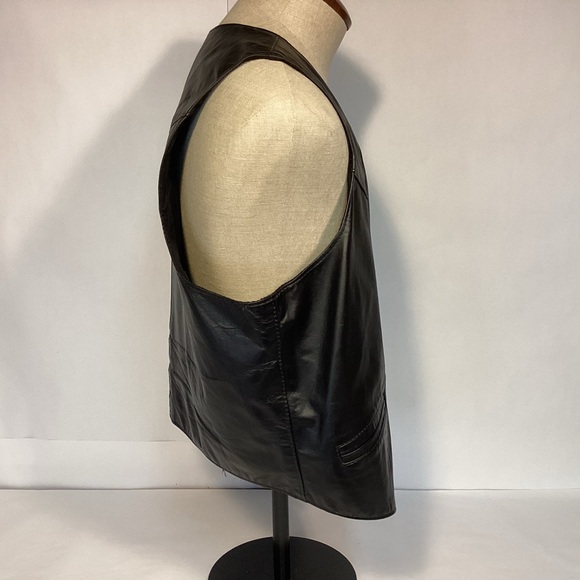 Leather motorcycle vest Howard’s Exclusive Leathers Men’s size 50 - Picture 2 of 12